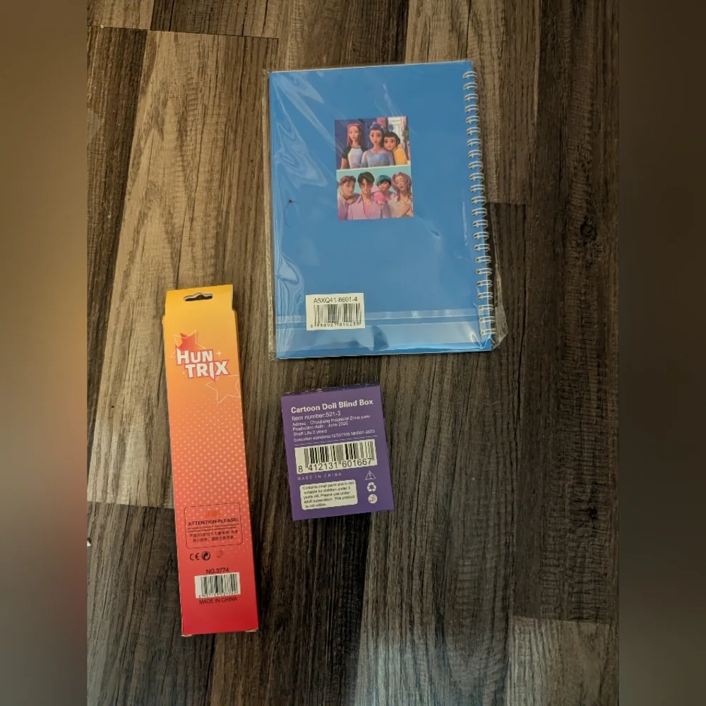 K-Pop Spiral Notebook & Pencil Set — Purple & Pink